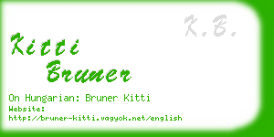 kitti bruner business card